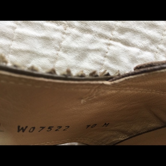 Stuart Weitzman olive raffia rope wedge sandals - Picture 12 of 13